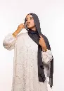 شال كريب بالبوني يربط من الخلف - رمادي داكن.webp