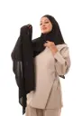 شال مزدوج - أسود
