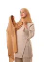شال مزدوج - بيج رملي