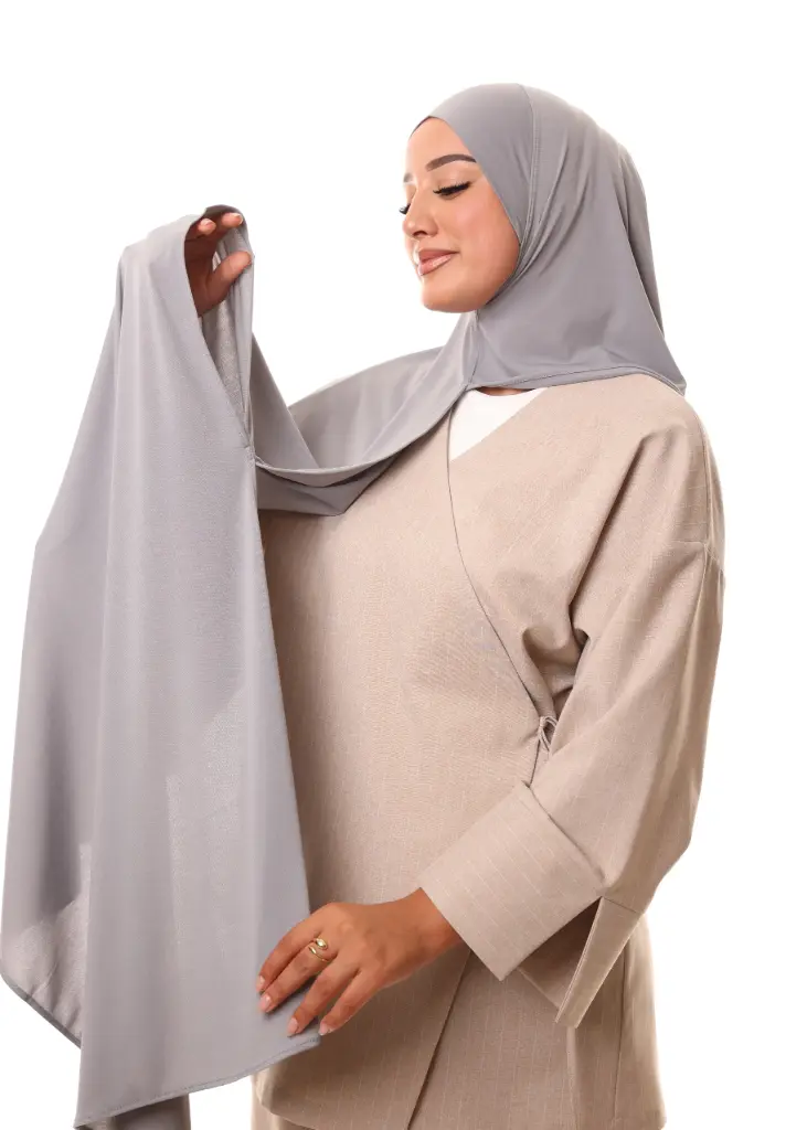 [PN-31359] شال مزدوج - رمادي