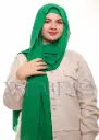 شال كريب بالبوني يربط من الخلف - أخضر ملكي