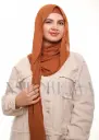 شال كريب بالبوني يربط من الخلف - بني كراميل