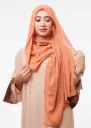 شال كريب بالبوني يربط من الخلف - برتقالي باستيل