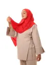 شال مزدوج - أحمر