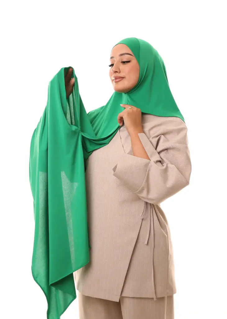 [PN-31331] شال مزدوج - أخضر ملكي
