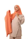 شال مزدوج - برتقالي باستيل