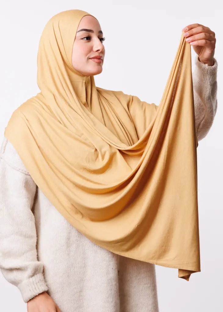 [COPIE-PRD16348-1] Châle en Lycra Facile à Utiliser - Beige Sablé
