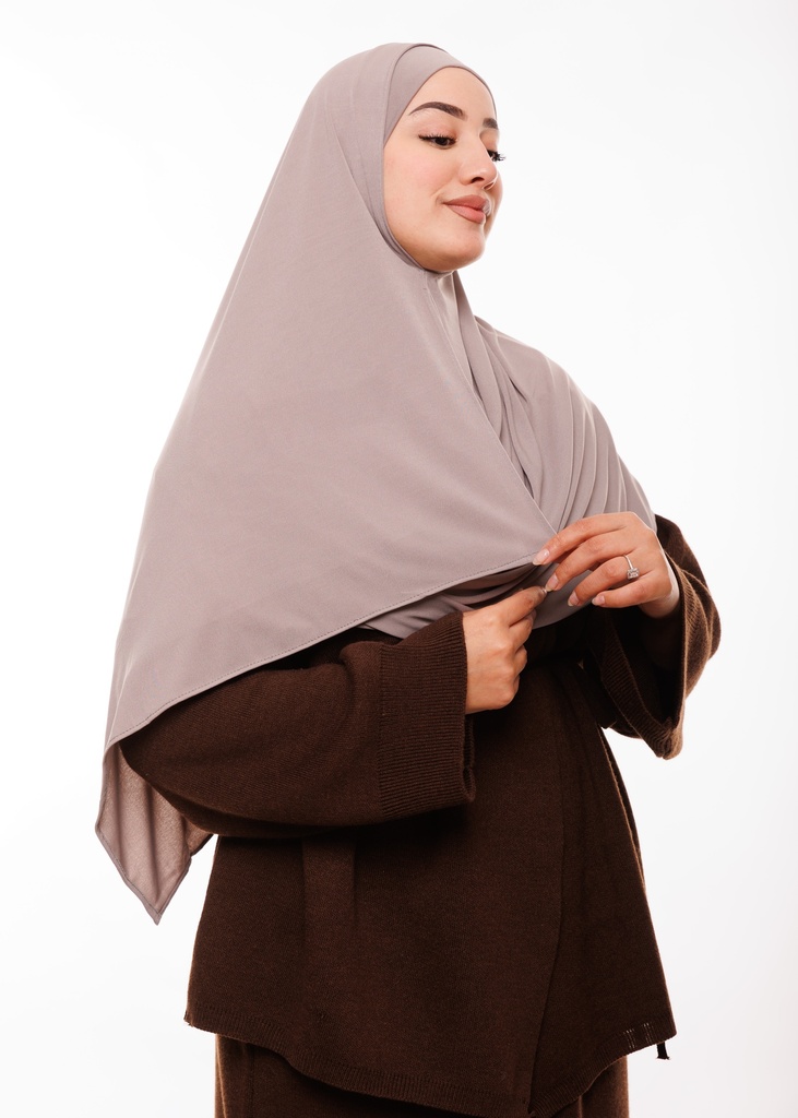 شال مزدوج - بيج رمادي