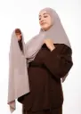 شال مزدوج - بيج رمادي