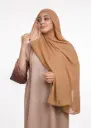 شال كريب حريري بالبوني "النينجا" - بيج رملي