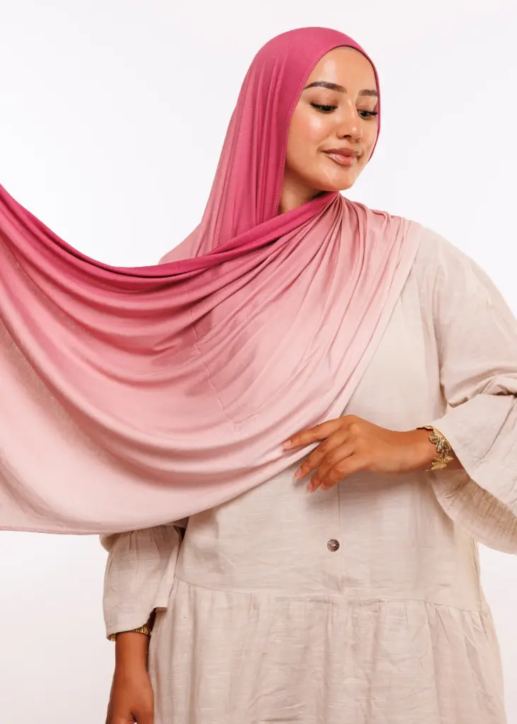 [PN-56296] Châle Lycra Dégradé - Rose