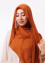 شال كريب حريري بالبوني "النينجا" - كراميل فاتح