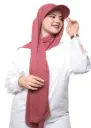 شال بالقبعة - بورجوندي