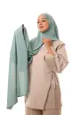 شال مزدوج - أخضر مائي 