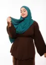 شال مزدوج - أخضر فيروزي 