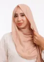شال كريب حريري بالبوني "النينجا" - بيج نيود