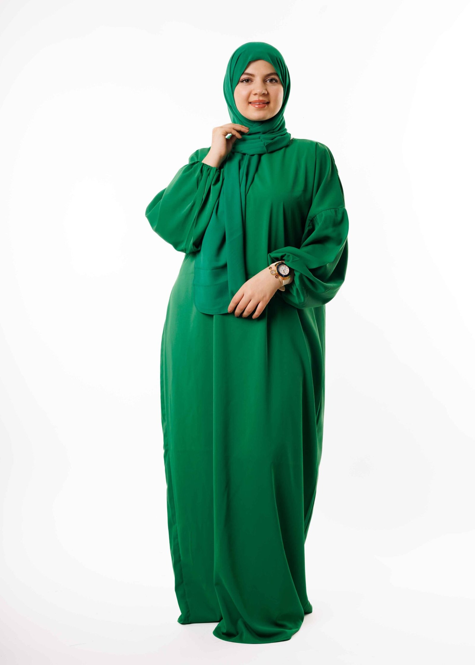 عباية الصلاة والإستعمال اليومي - أخضر ملكي -