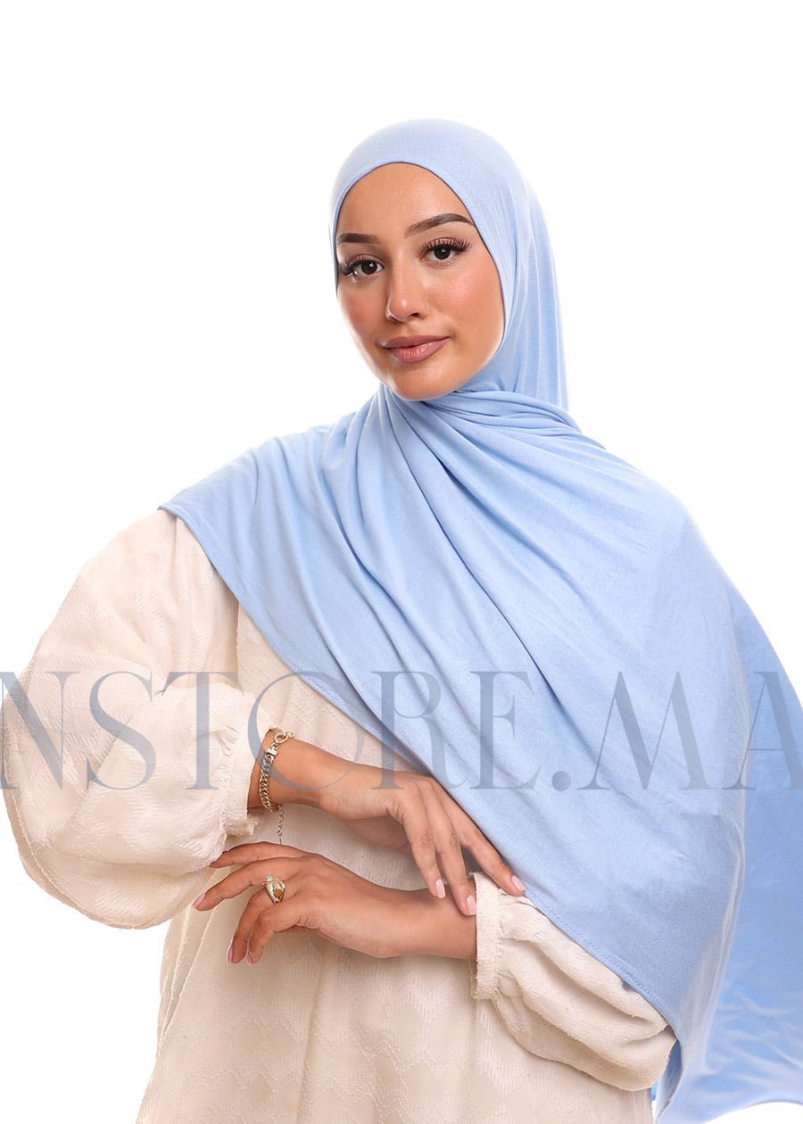 شال ليكرا سهل الإستعمال - أزرق جينز -