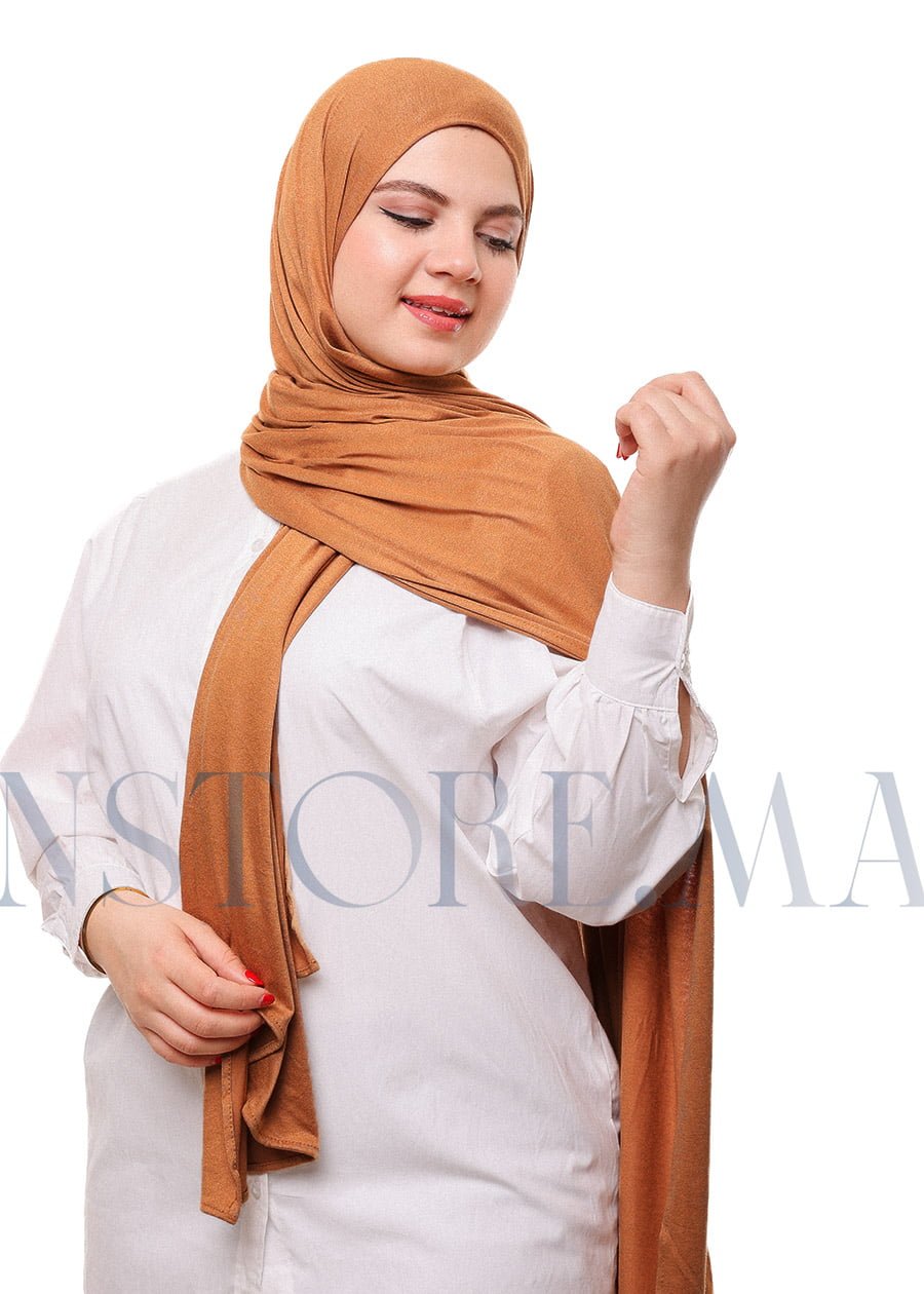 شال ليكرا سهل الإستعمال بني عسلي فاتح
