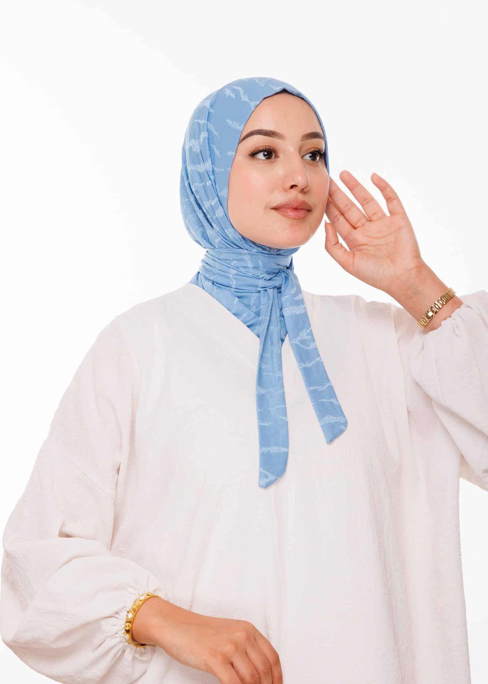 طبقية فخمة - أزرق جينز فاتح