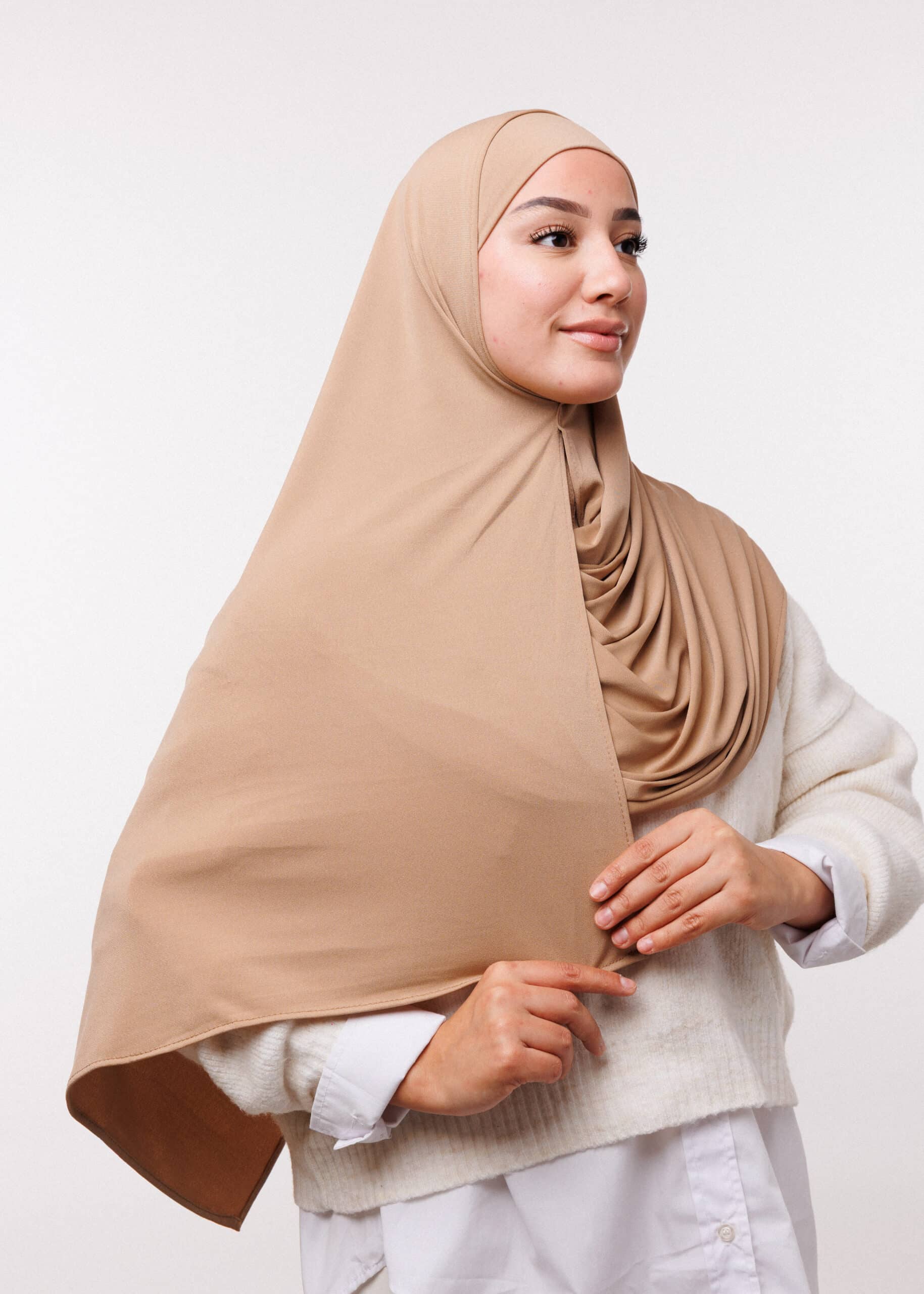 شال مزدوج - بيج داكن