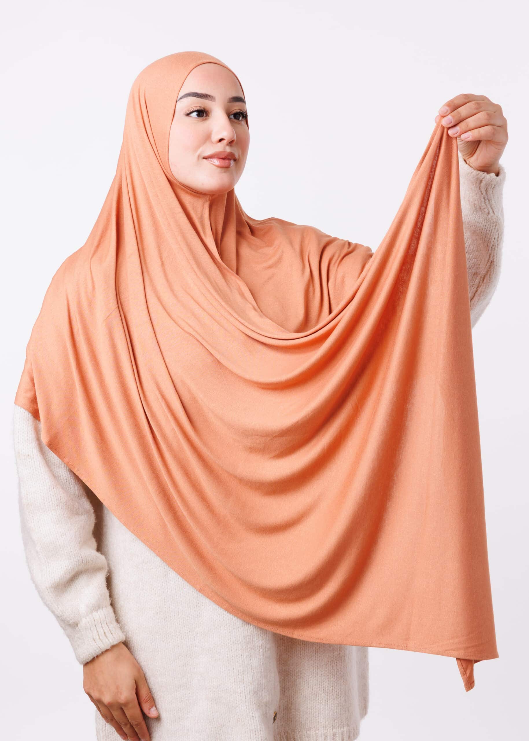 شال ليكرا - برتقالي باستيل