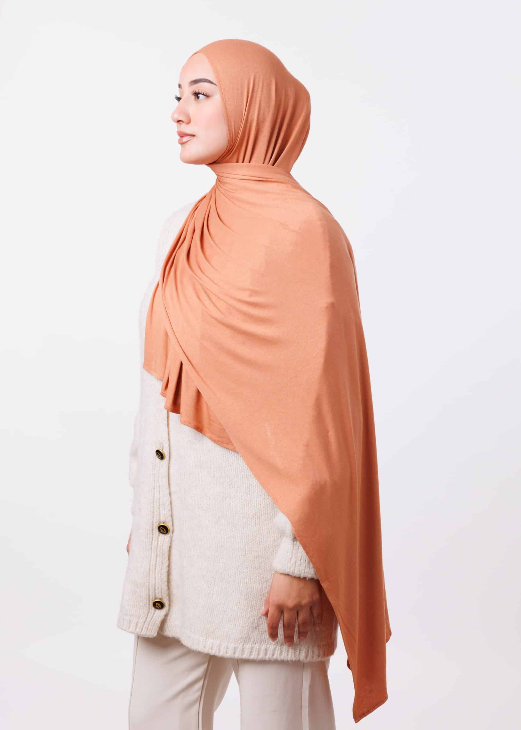 شال ليكرا - برتقالي باستيل