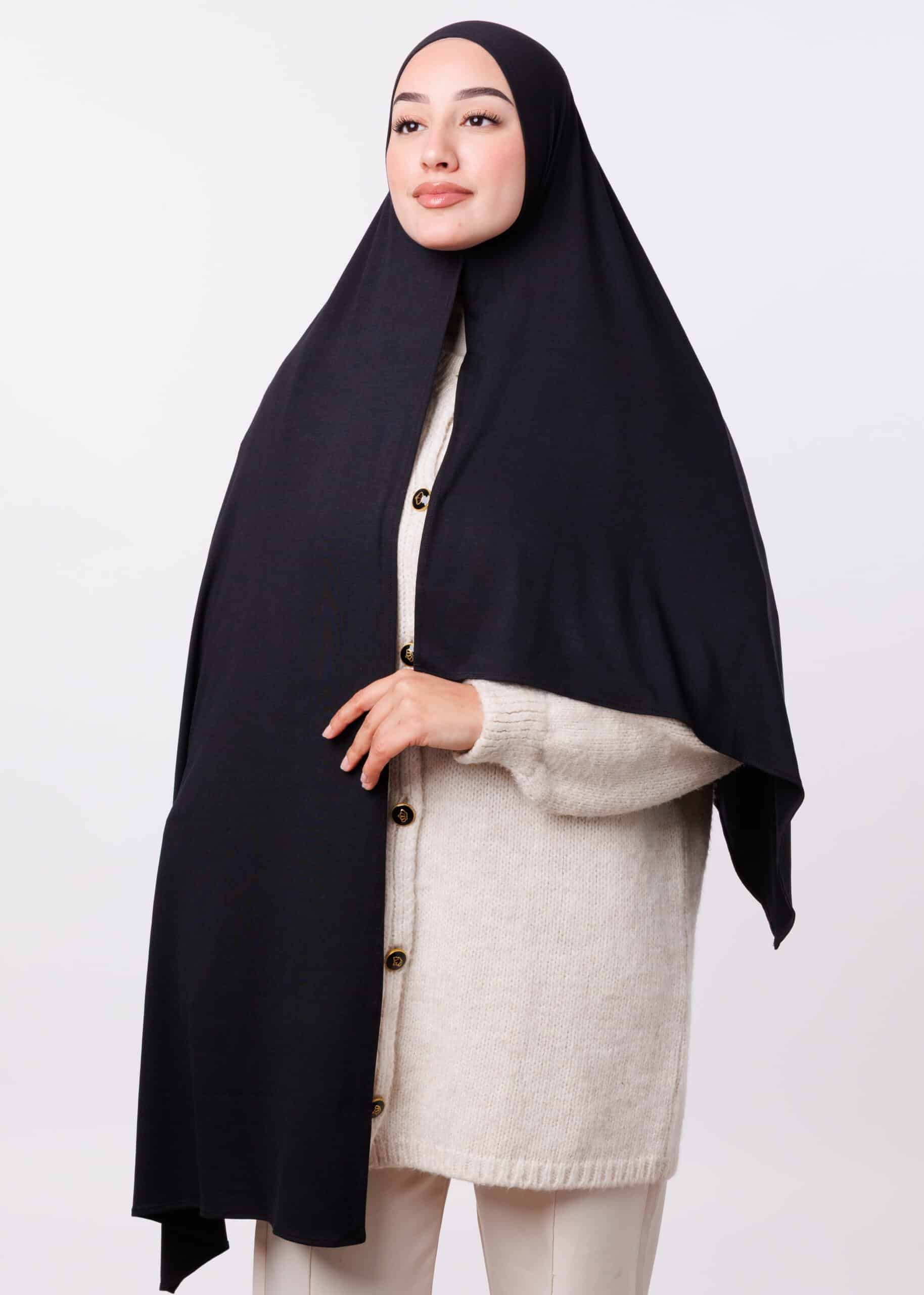 شال ليكرا - أسود