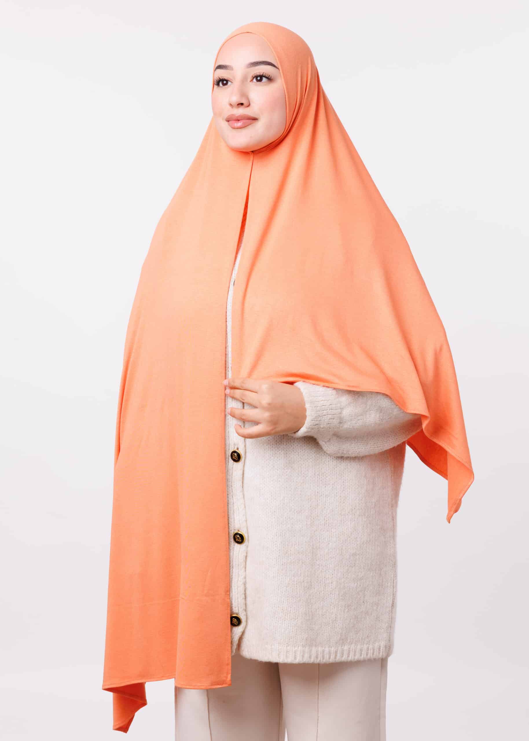 شال ليكرا - برتقالي باستيل