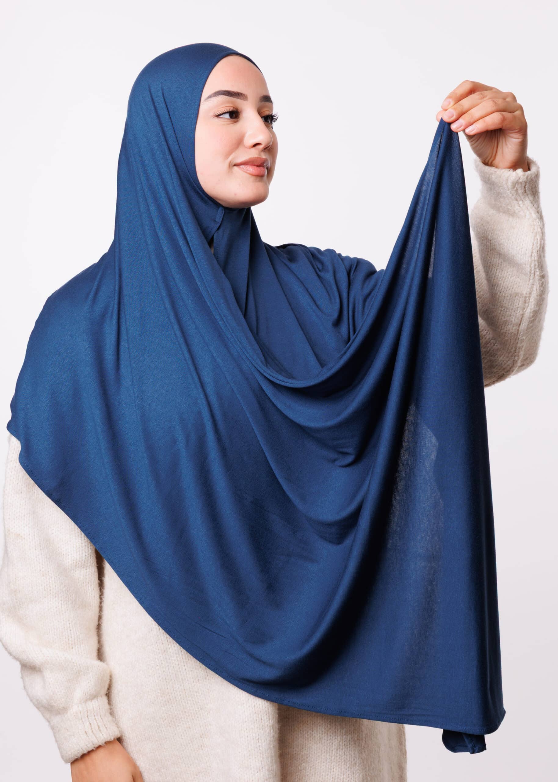 شال ليكرا - أزرق بترولي