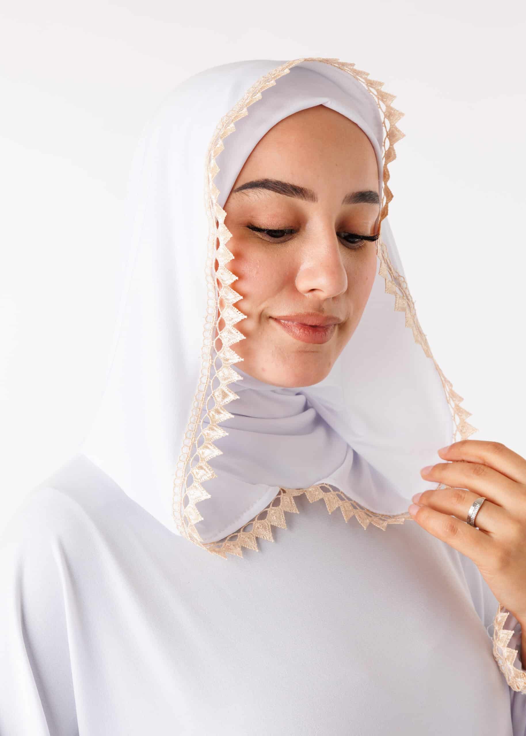 عباية الصلاة بالبوني نينجا - أبيض