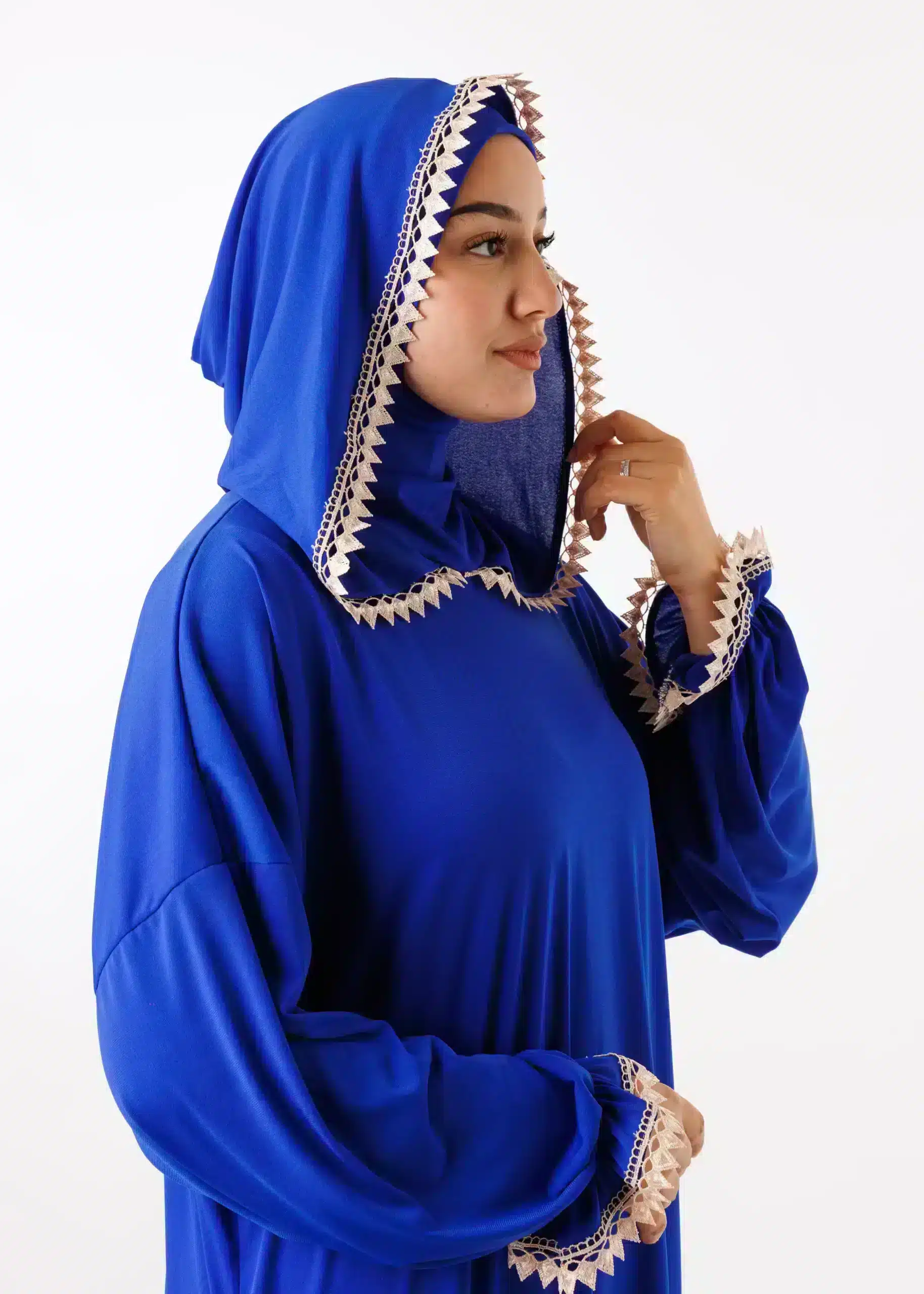 Abaya de Priere avec Bonnet Ninja Bleu Roi عباية 18085 1 1 scaled