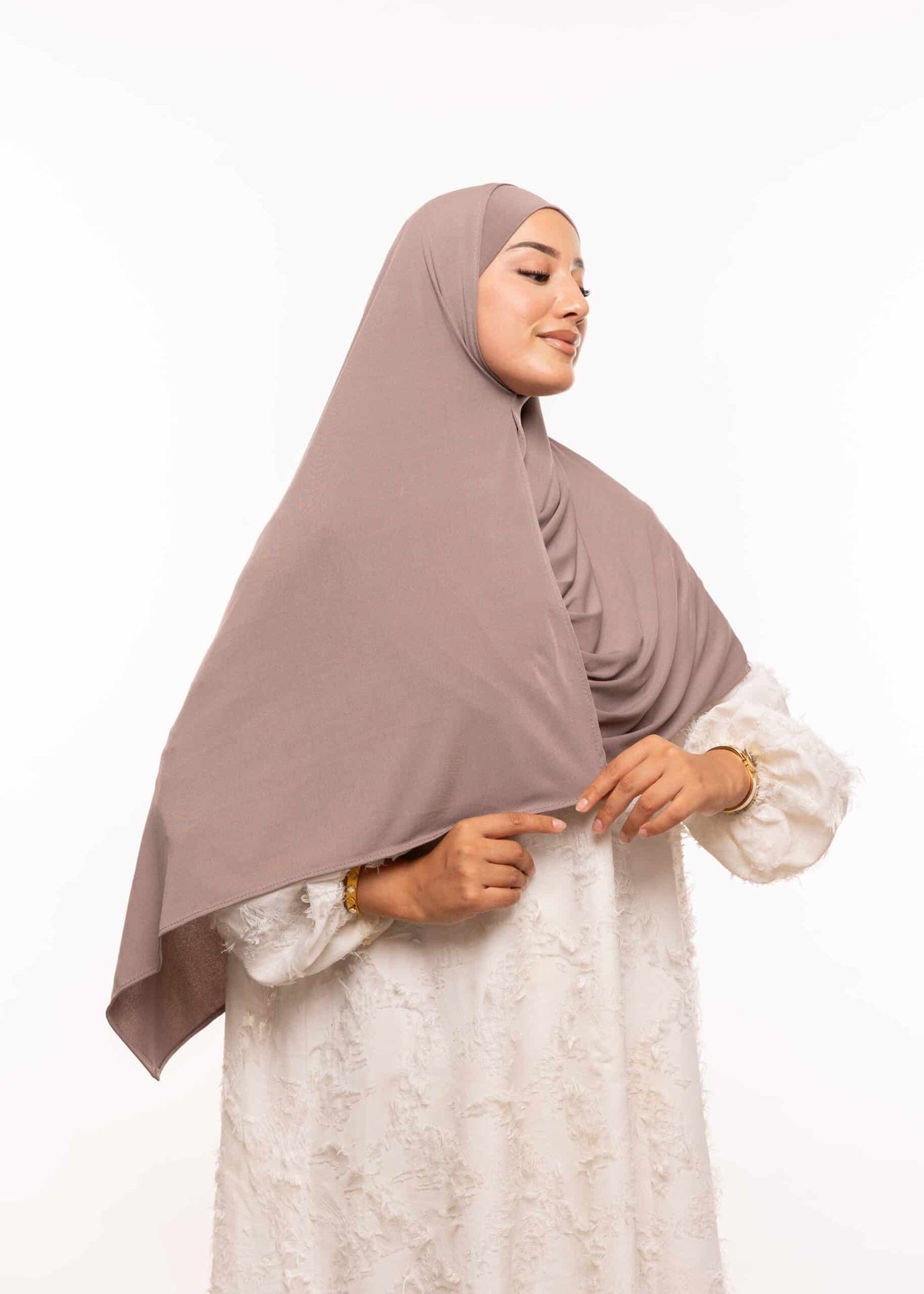 شال مزدوج - بيج رمادي داكن