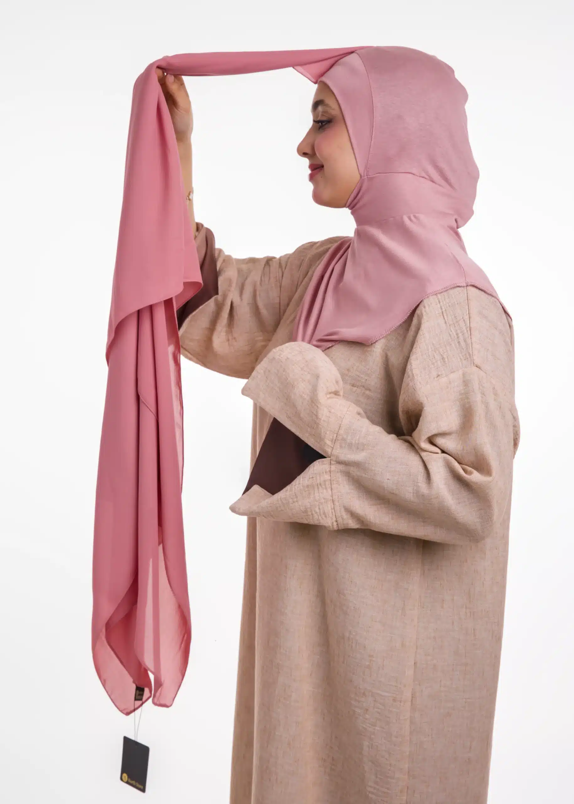 شال كريب حريري بالبوني "النينجا" - كشيري